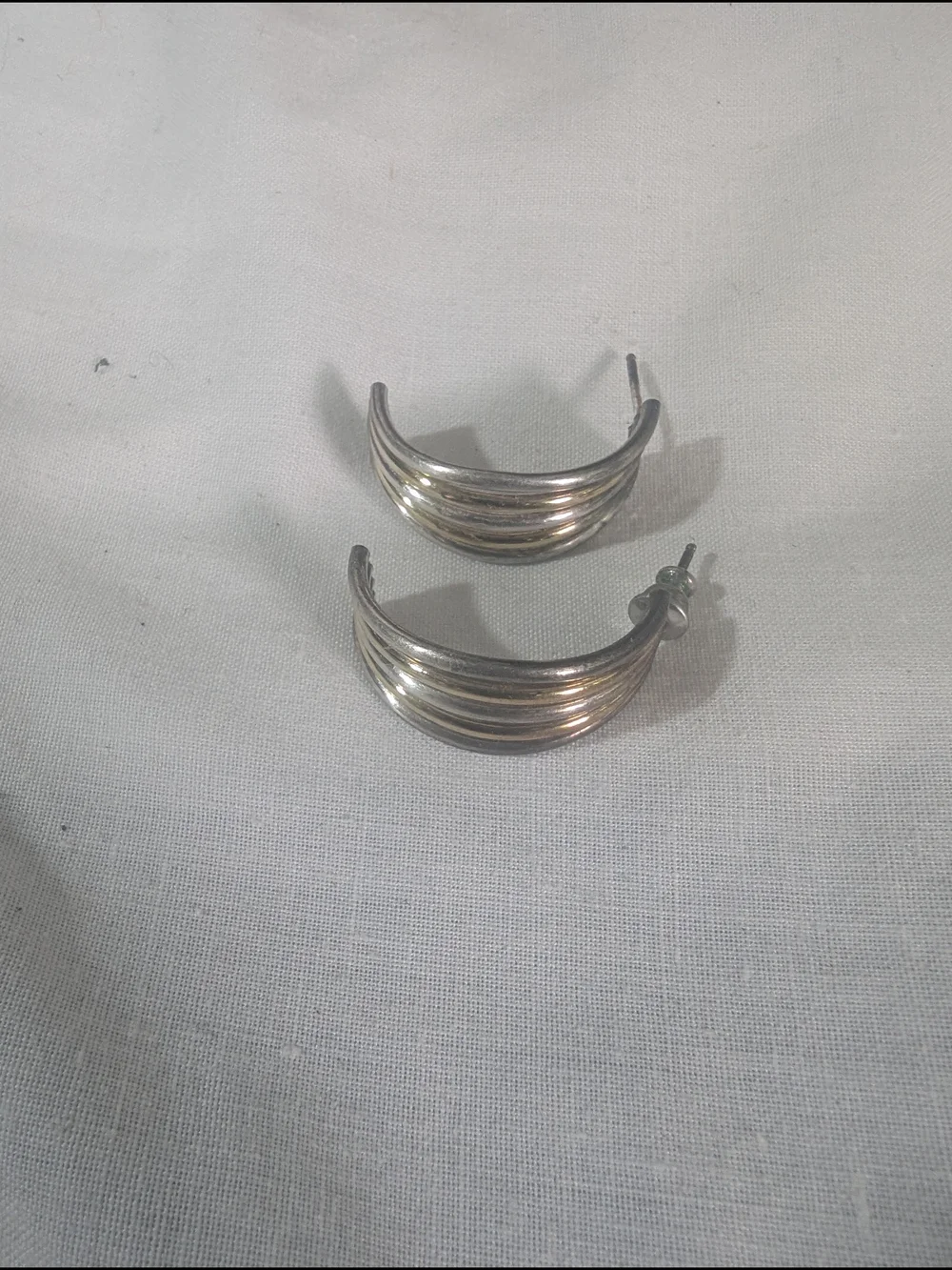 Classic Multi-Band Silver Hoop Earrings - Women Jewelry